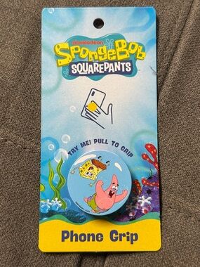🧽⭐️ SpongeBob SquarePants Blue Phone Grip with Pink Patrick ⭐️🧽